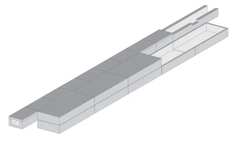 Technische Darstellung eines Muffenbausatzes für Rohrverbindungen in neutralem Design.